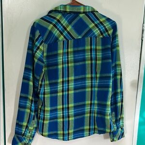 Aeropostale Blue and Green Plaid Jacket